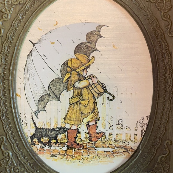 Two Vintage Holly Hobbie Framed Prints from 1971 - Picture 3 of 7